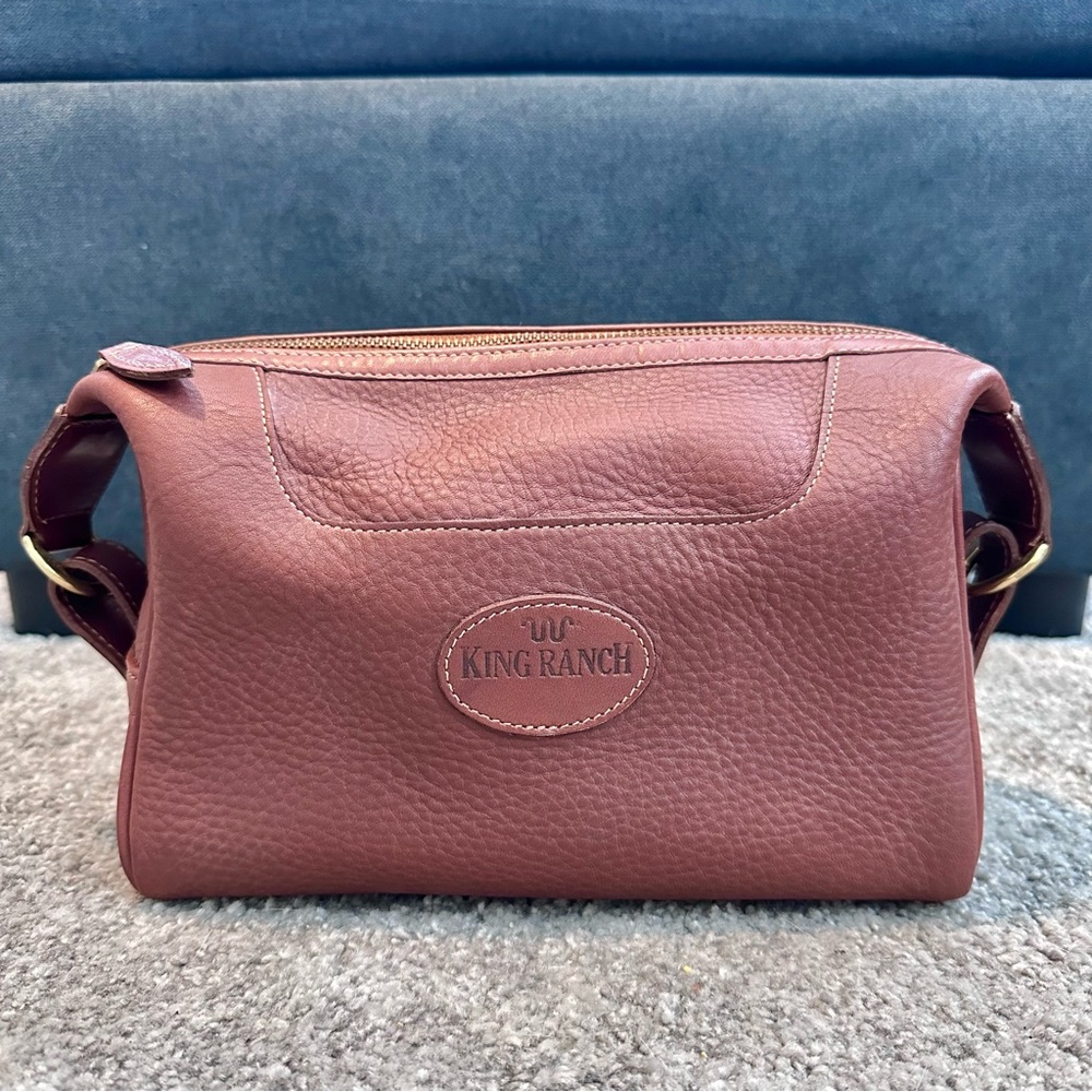 Kingranch Brown Dopp Kit Accessory Pouch Makeup Travel Bag